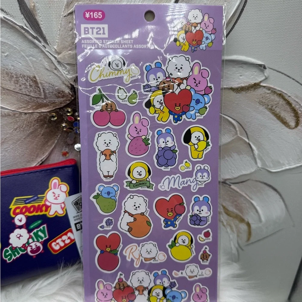 BT21 BTS Weekly Planner, BT21 Pen Case, Stickers set Stationary Bundle